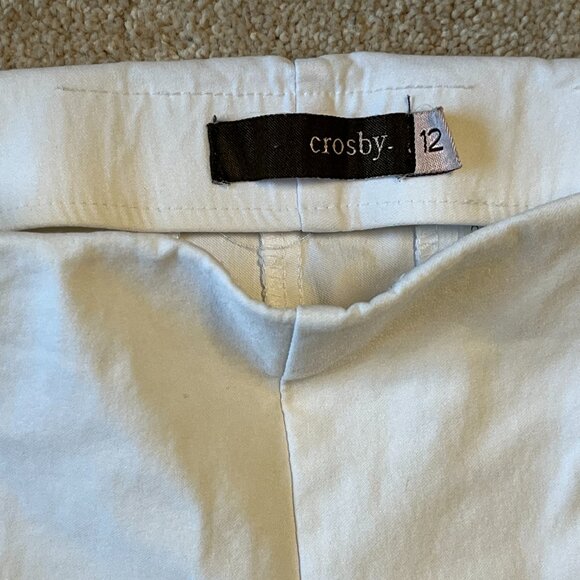White Crosby Elastic Waist Pull-On Pants Size 12 (Previously Worn) - Picture 7 of 8